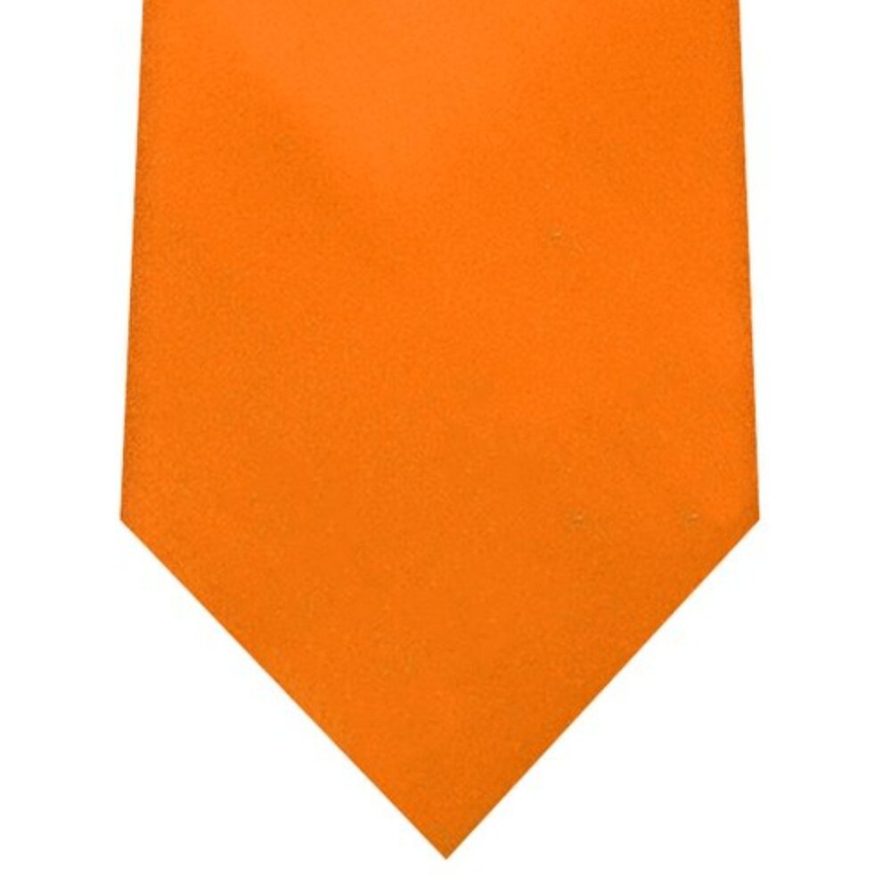 Orange Solid Tie – 3.25” Classic Width | 100% Microfiber